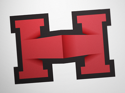 Red H black h letter red