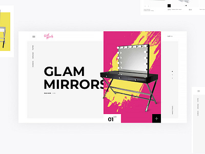 Glam Mirros eccomerce webdesign adobe photoshop branding design eccomerce logo mobile typography ui ux web website