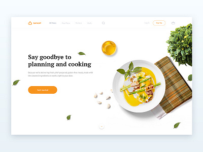 Home page Lemont adobe photoshop design eccomerce food menu card mobile restuarant typography ui ux web website