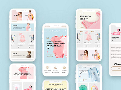 Mobile design eccomerce Minimalism branding design eccomerce mobile ui ux