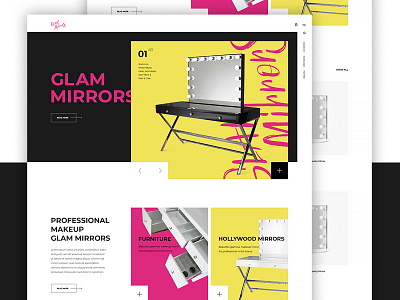 Glam Mirros eccomerce webdesign adobe photoshop branding design eccomerce flat logo typography ui ux web website