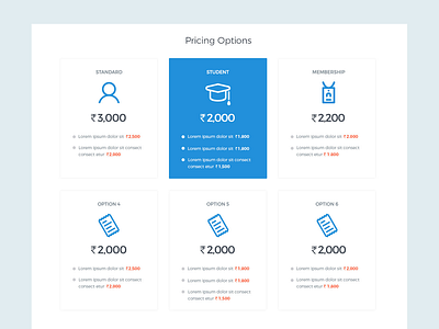 pricing option design ui web