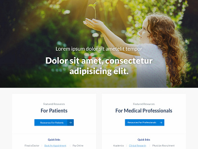 hospital siteLanding Page mockup design uiux user interface website