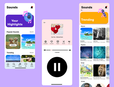 Music App- First Trial app branding design ui