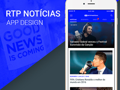 APP RTP Notícias app news ui