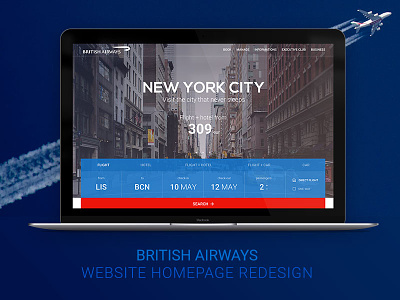 British Airways' redesign airline british aiways redesign ui web website