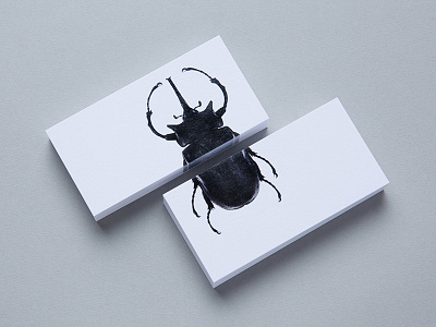 Helmut Business Card beetle black foil branding business card clear foil foil identity minimal print stationery