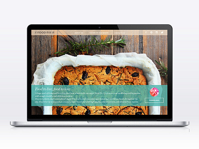 Food Fix Up – Website Home Page desktop food health responsive simple ui ux web website
