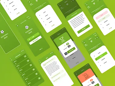 Football quiz : App design appdesign football football quiz game quiz simple design trivia ui