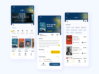 Readmore : Home screen add to cart book store design ecommerce explore books home mockup nepal search ui
