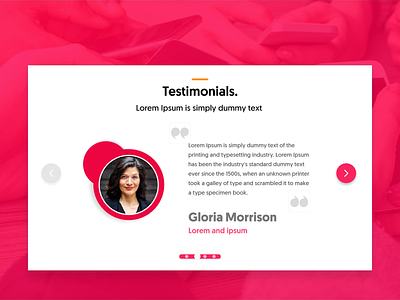 Testimonial Design uiux website design