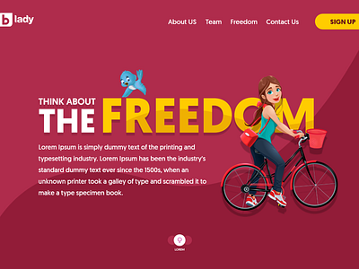 Think About The Freedom ui ux website