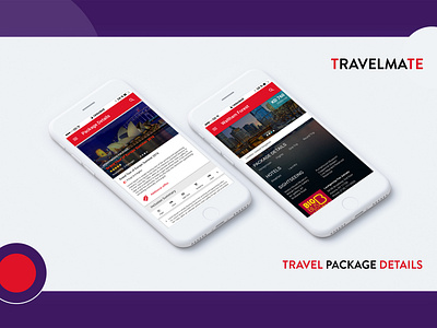 TravelMate ( Travel Package ) design mobileapp travel app ui ux