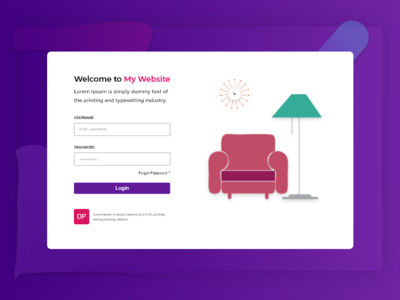 Website Login Concept login uiux website