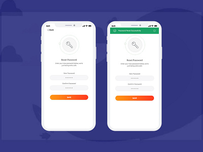 Change Password design login mobile app uiux