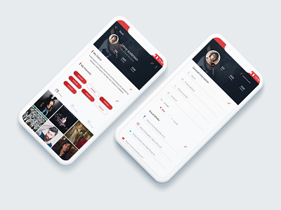 Profile View and Edit design mobile app uiux