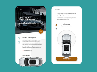 Vintage Car Book applicaiton design mobile app uiux