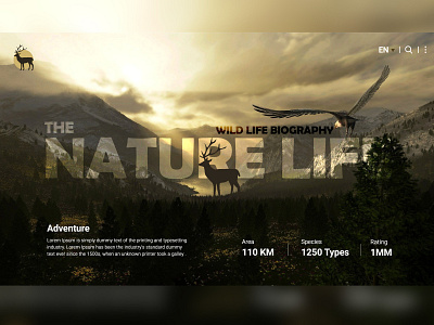 Nature life Website Banner banner design uiux website