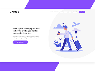 Minimal Travel Website applicaiton banner design ui ui ux uiux website