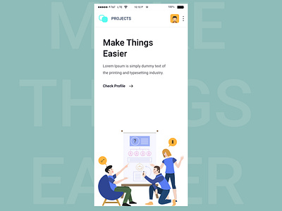 Project Management applicaiton design mobile app uiux