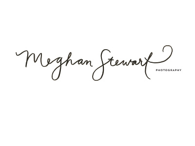 initial logo design branding hand written script hand written type logo meghan stewart photography photographer