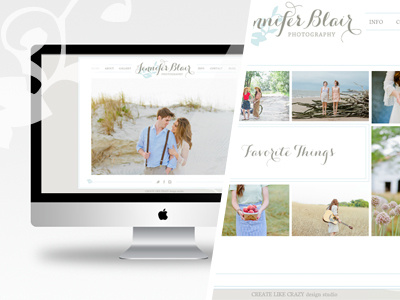 Jennifer Blair Photography ( branding + web design ) blog blog design branding classic fresh jennifer blair logo mark photographer branding photographer logo romantic soft sweet web design website