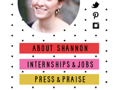 the art of being an intern / blog design blog sidebar