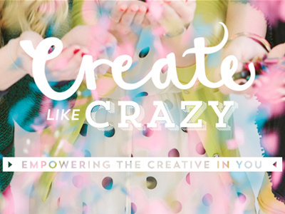 create like crazy logo / site header