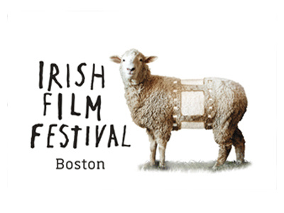 Irish Film Festival Boston festival film hand drawn type logo sheep