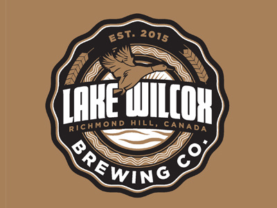 Lake Wilcox Brewing Co. beer branding brewery logo seal