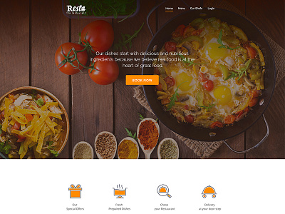 Restaurant Landing Page Concept