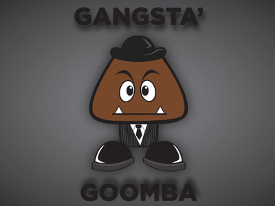 Gangsta Goomba cartoon goomba mario videogame