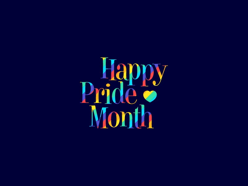 Happy Pride Month 🌈 after effects animation fireworks flag gif heart pride rainbow