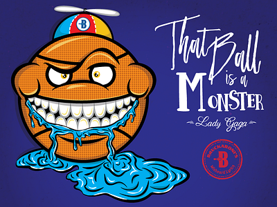 Bruckaroni's Misheard Lyrics: That Ball is a Monster basketball first post graphic design illustration lady gaga monster music pun
