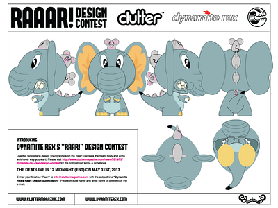 Muso clutter elephant mice mouse raaar toy toy design