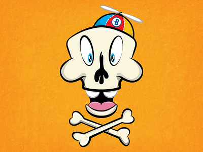 Skull And Funny Bones halloween illustration october skull skull and crossbones