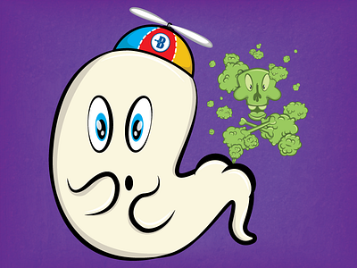 GhAStly The Ghost butt fart ghost halloween illustration october
