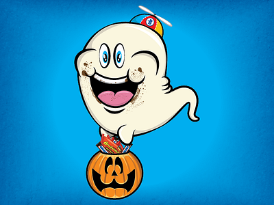 Sweet Tooth candy ghost halloween illustration october trick or treat