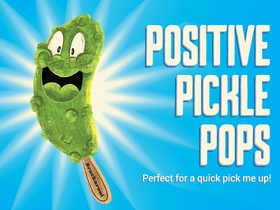 Positive Pickle Pops! illustration illustrator motivation pickle