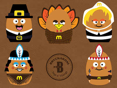 McNuggets fast food homage illustrator mcdonalds thanksgiving toys