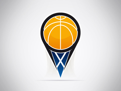 Canoe basketball branding logo vector