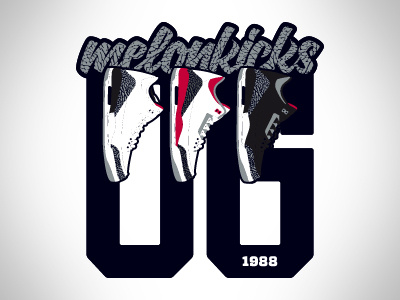 OG Sneaker Series x MelonKicks airjordan elephantprint illustration jordan melonball melonkicks og sneaker sneakerhead vector