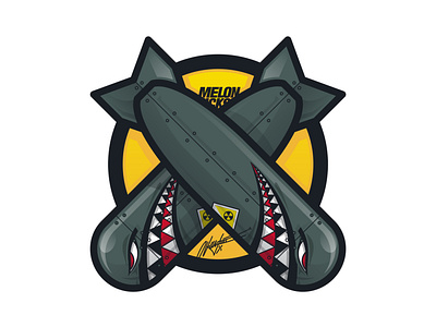 WB BOMBS STICKER bomb branding illustration logo melonkicks vector