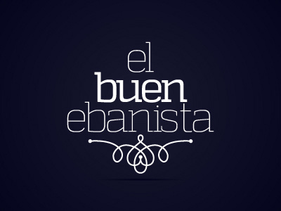 El Buen Ebanista branding logo typo vector wine