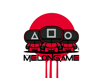 The Melon Game illustration melonkicks melonville squidgame tee tshirt vector