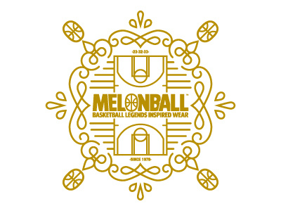 Melonball basketball illustration splashbros tee tshirt vector