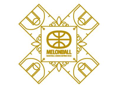 Melonball basketball illustration splashbros tee tshirt vector