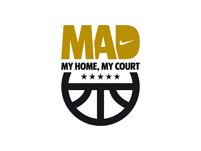 MY HOME, MY COURT basketball logo mad madrid nike tshirt vector