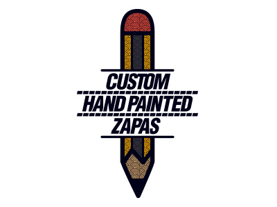 Custom Handapainted Zapas custom customizer customshoes logo melonkicks vector
