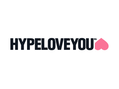 Hypeloveyou Brand heart helvetica hypeloveyou icon logo pink vector